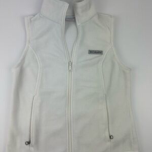 Columbia Women’s White Fleece Vest Sz SP